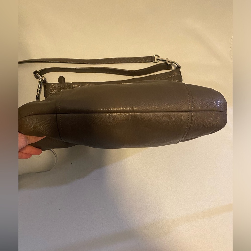 Coach Convertible Parker Brown/Grey Leather Hobo - Picture 10 of 13